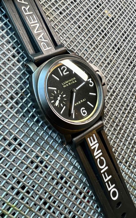 panerai caoutchouc rubber strap